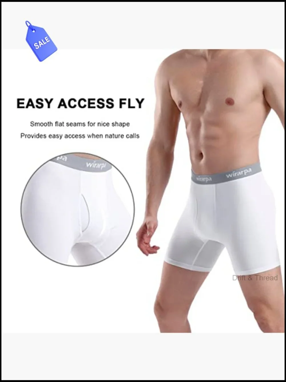 Men's Boxer Briefs Cotton Stretch Underwear Open Fly Tagless 4 Pack XL